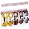 LOXSUN Porta Occhiali Da Sole Parete, Organizer Occhiali Da Sole Metallo, Portaocchiali, Espositore Occhiali, Scatola Porta Occhiali Per Più Bicchieri (Oro Rosa, 2PCS)
