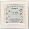 Hampton Frames Cornice portafoto quadrata PALOMA | 10 x 10 cm, bianco, vetro, MDF | autoportante o montaggio a parete | Espositore foto decorazione per la casa