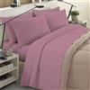 BANZAII TEXTILE INNOVATOR ONLINE Banzaii Completo Lenzuola Invernale Felpate in Flanella Anti-Pilling 100% Cotone, adatto anche ai materassi più alti, 4 pezzi, Matrimoniale Maxi Lavanda