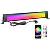 YOJZMA 1 x 28W Faretto LED RGB Esterno con Telecomando e APP Barra luminosa | 96 LEDs, Dimmerabile, 16 Milioni Colori, Timer, Strobo, Musicale, DIY, IP67, Proiettori Faretti per Giardino, Palco, Partito