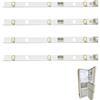 Sylkeov Confezione da 4 strisce luminose a LED compatibili con RONGSHENG/HISENSE per frigoriferi modello MDDZ-162A, 1629348 e 1529227, 12V 2W, compatibile con Kenwood KIFF5017/KIFF5020/KIFF7017