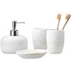 Generic Set di 4 accessori da bagno in ceramica dal design moderno