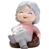 VALICLUD Figura della nonna in resina divano nonna decorazione per anniversario di matrimonio, festa romantica e, per la casa, la camera da letto