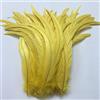 Sowder - Confezione da 50 piume di coda di gallo, lunghezza 28-35,6 cm, colore: giallo