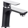 Cornat NERSC1-MIscelatore monocomando per lavabo, Modello Noir, Colore: Nero Opaco, con valvola di Scarico a Pressione, per Bagno, lavandino