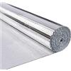 VOUNOT® Isolante Termico 122cm x 20m, Foglio Isolante Doppio Strato Alluminio Bolle, Pellicola Riflettente Rotolo Pannello Termoriflettente per Pareti dei Termosifoni, Porte, Finestre Pavimenti, Tetti