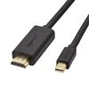 Amazon Basics Cavo da Mini DisplayPort a HDMI, con connettori rivestiti in oro, supporta audio digitale nitido e risoluzione Full HD, 1.83 m, Nero