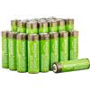 Amazon Basics confezione da 24 batterie ricaricabili AA NiMH ad alta capacità, 2400 mAh, 1,2 V, ricaricabili fino a 400 volte, precaricate