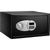 Amazon Basics Cassaforte in acciaio con Serratura con tastiera digitale, 28 litri, 43 x 37 x 23 cm (larghezza x profondità x altezza), per custodire denaro, contanti, gioielli, documenti, nero