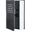 Amazon Basics Cassetta portavalori a forma di libro, Serratura a combinazione meccanica, Grande, Nero