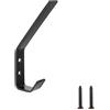 Amazon Basics Muro a secco ganci per cappotto, piatto, AB6000-FB2, 5 unità, Nero Opaco