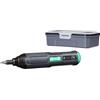 Amazon Basics by SKIL avvitatore elettrico da 3,6V (4V max), include set da 34 punte e cavo USB, nero