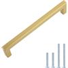 Amazon Basics Maniglia per mobile, 14 cm di lunghezza (distanza foro dal centro: 12,7 cm), champagne dorato, AB3702-GC-10