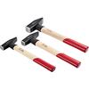 Amazon Basics Set di martelli da ingegnere con manico in legno di noce americano, 3 pezzi, 300 g, 500 g, 1000 g, Nero