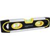 Amazon Basics livella torpedo magnetica e righello da 22.8 cm, a piombo/livella/bolla a 180, 90, 45 gradi, Nero, Giallo