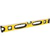 Amazon Basics livella magnetica da 61 cm in lega di alluminio resistente agli urti, a piombo/livella/bolla a 180, 90, 45 gradi, Nero, Giallo