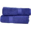 Amazon Basics Set Asciugamani Bagno Spugna 100% Cotone Telo Doccia 70x140 cm, Blu Reale, Confezione 2 Pezzi
