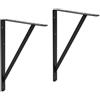 Amazon Basics AB5502 - Staffa per mensola, 50,8 x 33 cm, confezione da 10, nero
