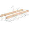 Amazon Basics Portacinture in legno, naturale, confezione da 2