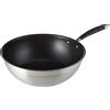 Amazon Basics Padella da wok in acciaio INOX, 28 cm, Nero