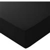 Amazon Basics Lenzuolo con angoli Singolo, 90 x 200 x 30 cm, in 100% Microfibra con altezza da 30cm, Nero