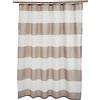 Amazon Basics Tenda da Doccia, in Tessuto Resistente all'Acqua e alla Muffa, con Occhielli e Ganci, Lavabile in Lavatrice, 183 x 183 cm, a Righe Beige