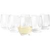 Amazon Basics Bicchieri da Vino Bianco Senza Stelo, Set di 6 Pezzi, 414ml, Lavabili in Lavastoviglie