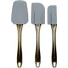 Amazon Basics Rettangolare Spatole in silicone, set da 3 pezzi, Grigio