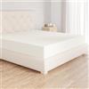 Amazon Basics Lenzuolo con angoli Matrimoniale, 180 x 200 x 30 cm, in 100% Microfibra con altezza da 30cm, Crema