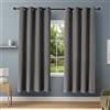 Amazon Basics Tende Oscuranti al 100% con Occhielli, 2 Teli, 132 x 213 cm, Nero