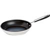 Amazon Basics Padella Antiaderente a Induzione in Acciaio Inox - con Manico Soft Touch - 28 cm