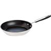 Amazon Basics - Padella antiaderente in ceramica per induzione in acciaio inossidabile, 28cm, con manico morbido al tatto