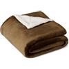 Amazon Basics Manta de Pelo Sherpa, 127 x 152 cm, Marrón