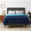 Amazon Basics Trapunta Invernale Matrimoniale Reversibile in Microfibra, 220 x 240 cm, blu navy/azzurro cielo