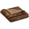 Amazon Basics Coperta Plaid in Morbido e Soffice Pile, Plaid da Divano Confortevole, Non Elettrico, 127cm x 152cm, Marrone