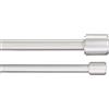 Amazon Basics Bastone doppio per tenda estensibile con terminali a cappuccio, diametro 19 mm, da 183 a 366 cm, nichel