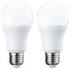 Amazon Basics Lampadina LED con Attacco a Vite E27, 10W (Equivalente a 75W), Luce Bianca Calda, Non Dimmerabile - (Confezione da 2)