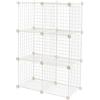 Amazon Basics Scaffali impilabili 6 cubici con griglia metallica, 66 x 32 x 96.5 cm, bianco