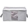 Amazon Basics Contenitori portaoggetti con Cerniera lampo, con finestrella, Grigio, 60 x 45 x 29 cm