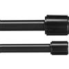 Amazon Basics Bastone doppio per tenda estensibile con terminali a cappuccio, diametro 19 mm, da 183 a 366 cm, nero