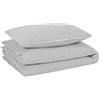 Amazon Basics Set Letto Bambini 100% Cotone Biologico, Copripiumino Reversibile 100 x 135 cm & Federa 40 x 60 cm per Lettino, Righe Blu Navy