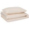 Amazon Basics Set Letto Bambini 100% Cotone Biologico, Copripiumino Reversibile 100 x 135 cm & Federa 40 x 60 cm per Lettino, Rosa Tenue