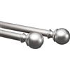Amazon Basics Bastone per tenda estensibile con terminali a sfera, diametro 19 mm, da 183 a 366 cm, nichel