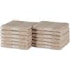 Amazon Basics Set Asciugamani Bagno Spugna 100% Cotone Biologico Asciugamani Viso 30x30 cm, Talpa, Confezione 12 Pezzi