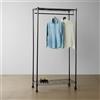Amazon Basics Appendiabiti con ripiano superiore e alla base - 91 x 145,7 x 180 cm, Nero