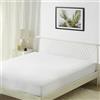 Amazon Basics Coprimaterasso Impermeabile Matrimoniale, Fascia Elastica Extra Profonda 45 cm, Lavabile e Silenzioso, 160 x 200 cm, Bianco