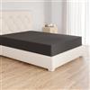 Amazon Basics Lenzuolo con angoli Matrimoniale, 150 x 200 x 30 cm, in 100% Microfibra con altezza da 30cm, Nero