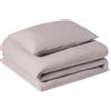 Amazon Basics Set Copripiumino Singolo in Microfibra Prelavata, Extra Morbido con Effetto Naturale Arricciato, Non Necessita Stiratura, Copripiumino da 135 x 200 cm e 1 Federa da 50 x 80 cm, Viola