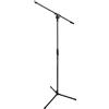 Amazon Basics Asta Supporto Porta-Microfono con Treppiedi, Fino a 218 cm, Inclinabile e Regolabile, Acciaio Ultraleggero, Trasportabile, Compatibile con Adattatore da 95 mm a 160 mm, Nero