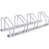 CCLIFE Rastrelliera Biciclette da Pavimento per 4 Bici con Larghezza Pneumatici Fino a 65 mm Supporto per Bici in Ferro 101 x 32 x 26 cm